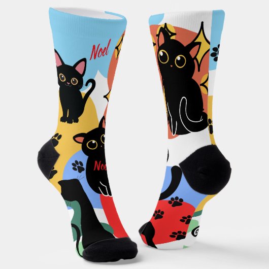 Chaussette Les chaussettes de chat noir les plus mignonnes - (Angulaire)