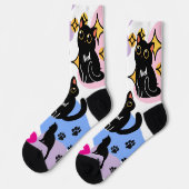 Chaussette Les chaussettes de chat noir les plus mignonnes - (Gauche)