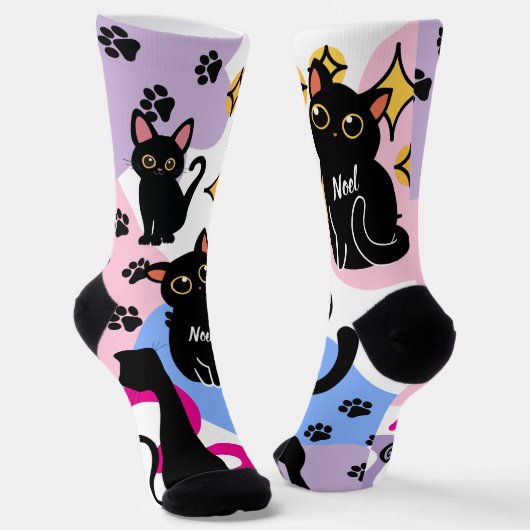 Chaussette Les chaussettes de chat noir les plus mignonnes - (Angulaire)