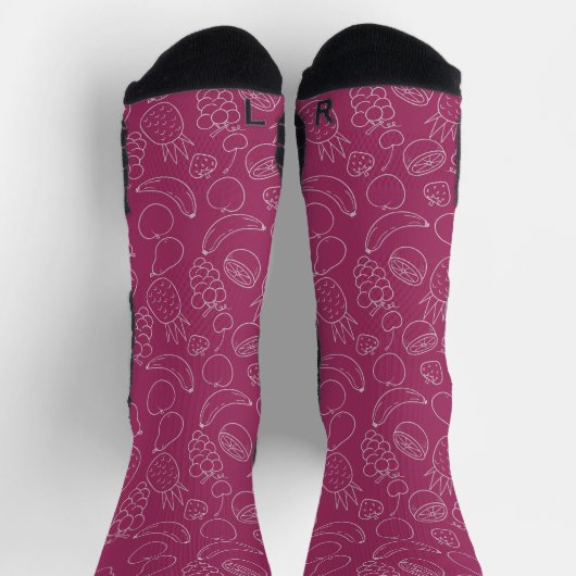 Chaussette Les Fruits sautés | Fruit surface pattern 32 (Haut)