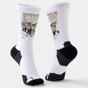 Chaussette Les furets me rendent heureux Amateur de furets mi