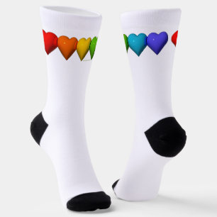 Chaussette Les glyphes en forme de cœur 3D brillants de Slipp
