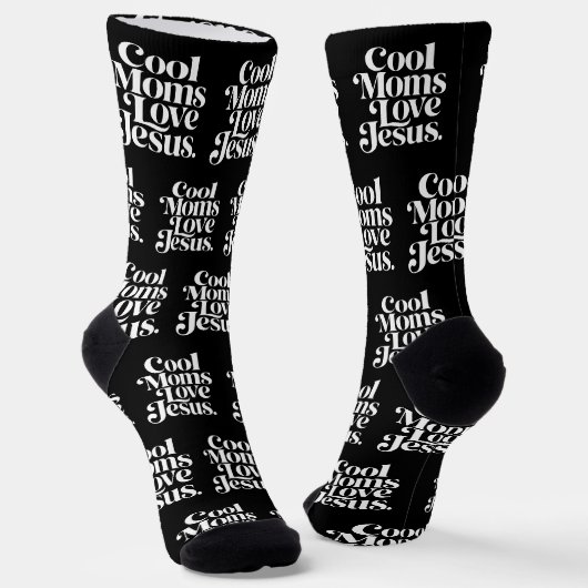 Chaussette Les mamans cool aiment Jésus (Angulaire)