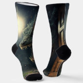 Chaussette Les monstres guettent (Angulaire)
