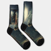 Chaussette Les monstres guettent (Droite)