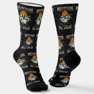 Chaussette Les montagnes ne sont pas drôles, ce sont des zone