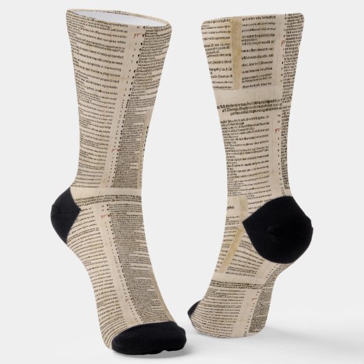 Chaussette Les quatre-vingt-quinze thèses (Martin Luther) (Angulaire)