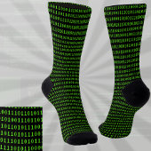 Chaussette Les uns et les Zéroes Coding Green sur les program