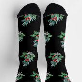 Chaussette Les verts de Noël aux baies rouges (Haut)