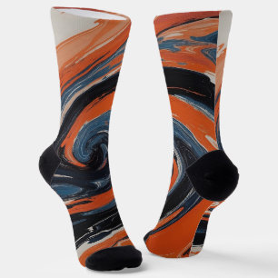 Chaussette L'Étreinte du Feu et de l'Eau