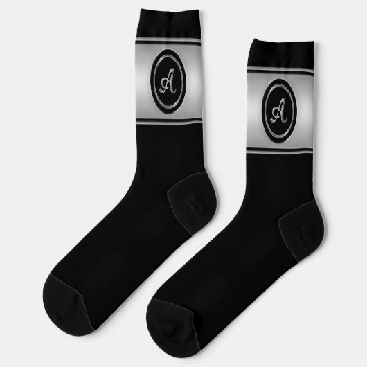 Chaussette "Lettre A" Monogramme (Gauche)