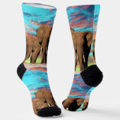 Chaussette Levée de soleil de l'éléphant Opal, Chaussettes d' (Angulaire)