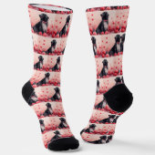 Chaussette Lévrier Afghan avec des Roses - Saint-Valentin (Angulaire)