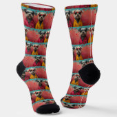 Chaussette Lévrier aux Roses de la Saint-Valentin (Angulaire)