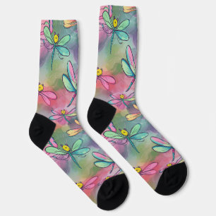 Chaussette Libellule Aquarelle