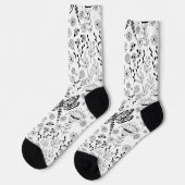 Chaussette Libellule et fleurs (Gauche)