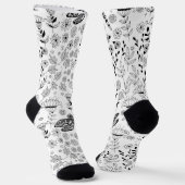 Chaussette Libellule et fleurs (Angulaire)