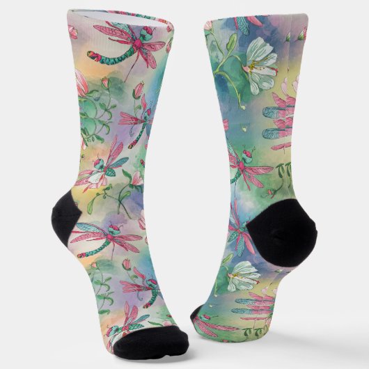 Chaussette Libellule Florale (Angulaire)