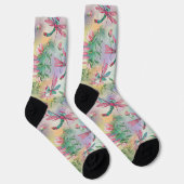 Chaussette Libellule Florale (Droite)