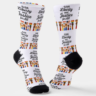 Chaussette Liberté et justice pour tous pour la liberté de pr