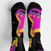 Chaussette Ligne de guitare - Instruments de musique Chausset (Haut)