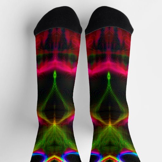 Chaussette Lignes abstraites colorées mignonnes (Haut)