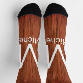 Chaussette Lignes Brown de texture du bois ajouter le nom de  (Haut)