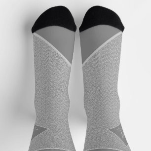 Chaussette Lignes courbes géométriques modernes en noir et gr