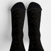 Chaussette Lignes dorées sur fond noir (Haut)
