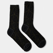 Chaussette Lignes dorées sur fond noir (Droite)