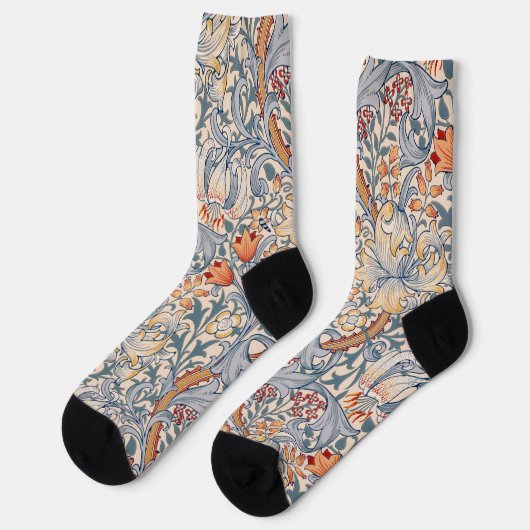 Chaussette Lily d'or, William Morris (Gauche)