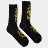 Chaussette Lion Avec Couronne - Style Or 2 (Droite)