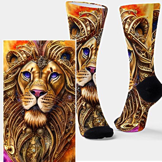 Chaussette Lion d'or vapeur aux yeux bleus