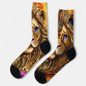 Chaussette Lion d'or vapeur aux yeux bleus (Gauche)