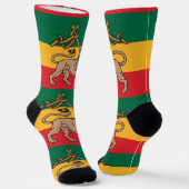 Chaussette Lion of Judah Reggae Rasta Zion I-N-I Trinity (Angulaire)
