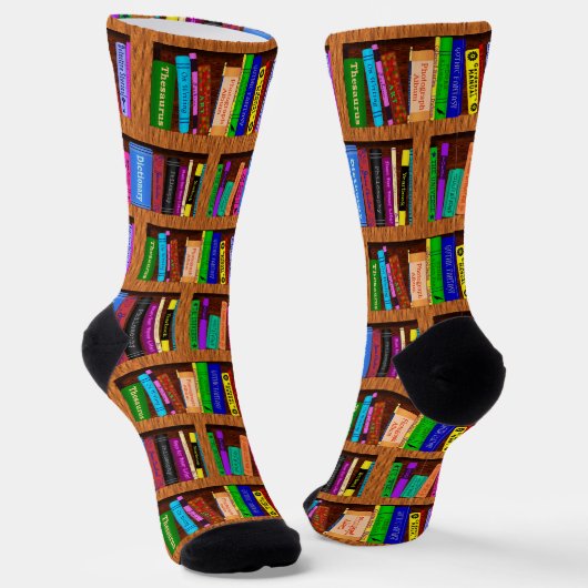 Chaussette Livres Bibliothèque Bright Librairie Motif pour le (Angulaire)