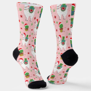 Chaussette Llamas et cactus Motif de Noël