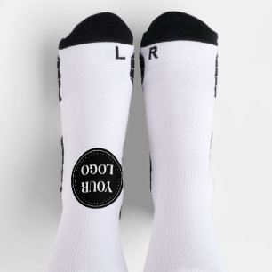 Chaussette Logo de code QR noir élégant, minimaliste et élanc