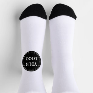 Chaussette Logo de code QR noir élégant, minimaliste et épuré