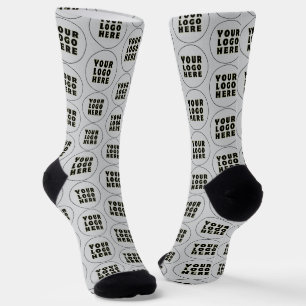 Chaussette Logo et texte personnalisés minimalistes simples