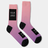 Chaussette Logo Professionnel d'entreprise moderne rose (Droite)