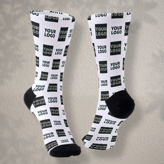 Chaussette Logo simple à répétition 2 | Chaussettes blanches