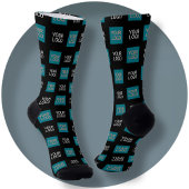 Chaussette Logo simple à répétition 2 | Chaussettes noires