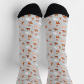 Chaussette Longhorns à motif orange brûlé et gris clair Pa (Haut)