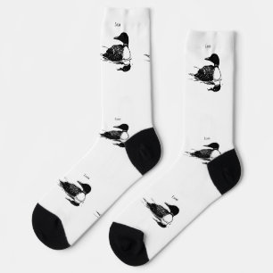 Chaussette Loon Oiseau Nageur Art Thunder_Cove