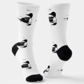 Chaussette Loon Oiseau Nageur Art Thunder_Cove (Angulaire)
