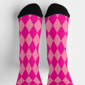 Chaussette Losanges damier rose clair et foncé (Haut)