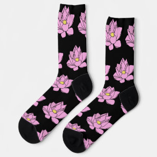 Chaussette Lotus rose