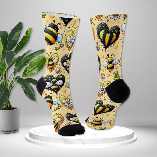 Chaussette Love My Honey Bee Novelty