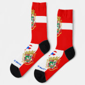 Chaussette Love Porto Rico Patriotic, drapeau portoricain (Gauche)